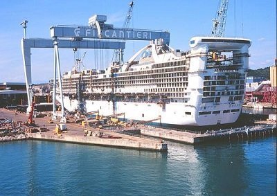 In costruzione nuove navi da crociera negli stabilimenti Fincantieri