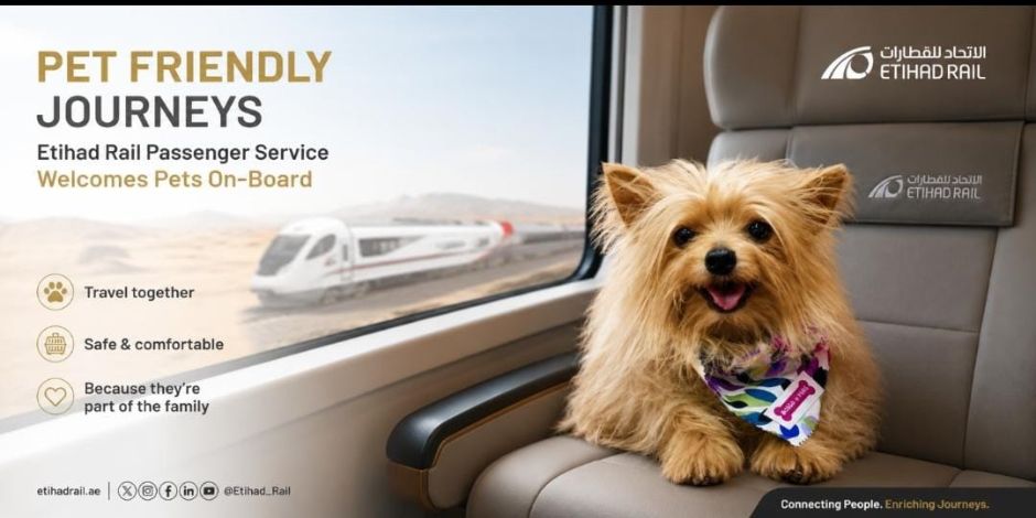 UAE’s New Etihad Rail Passenger Service Welcomes Pets Onboard